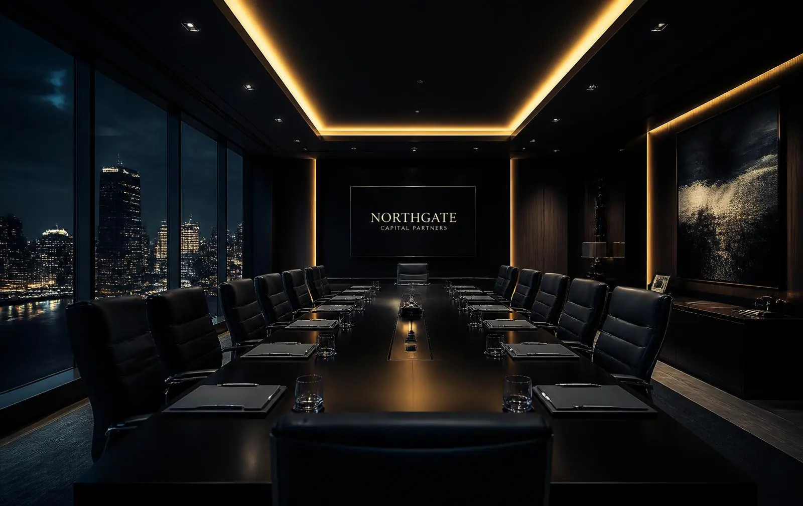 Executive team reviewing performance in a boardroom