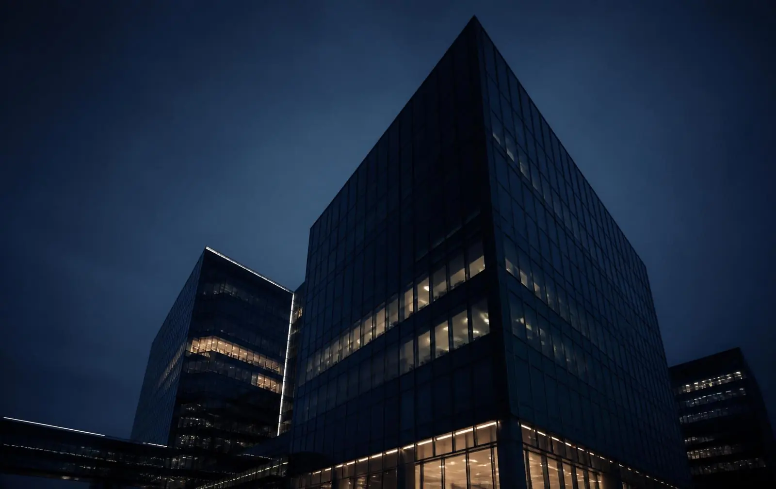 Modern commercial real estate skyline